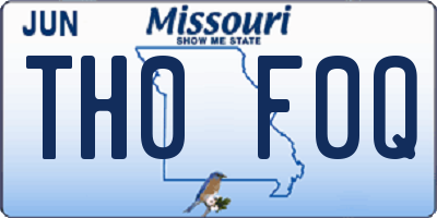 MO license plate TH0F0Q