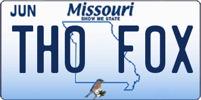MO license plate TH0F0X