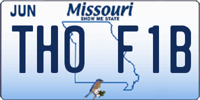 MO license plate TH0F1B