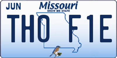 MO license plate TH0F1E