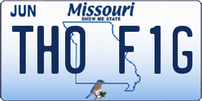 MO license plate TH0F1G