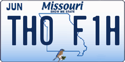 MO license plate TH0F1H