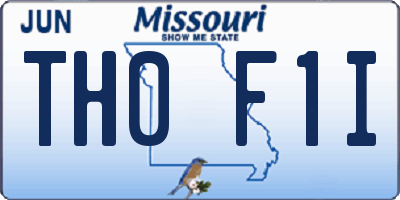 MO license plate TH0F1I