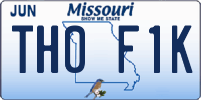 MO license plate TH0F1K