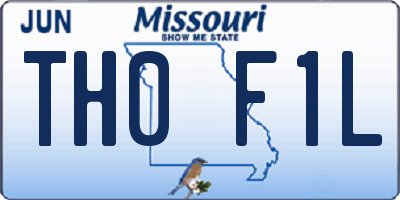 MO license plate TH0F1L