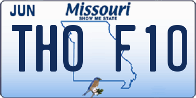 MO license plate TH0F1O