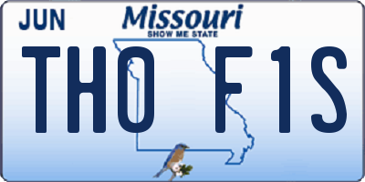 MO license plate TH0F1S