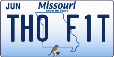MO license plate TH0F1T