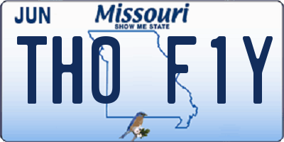 MO license plate TH0F1Y