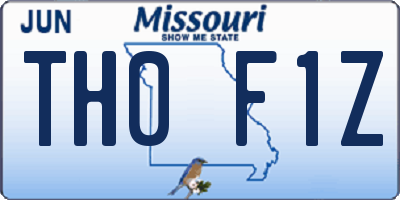 MO license plate TH0F1Z
