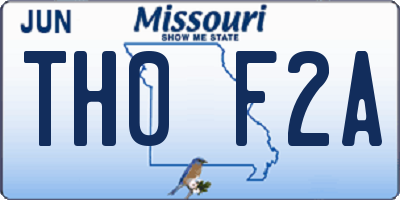 MO license plate TH0F2A