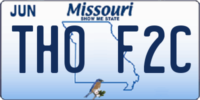 MO license plate TH0F2C