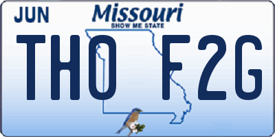 MO license plate TH0F2G