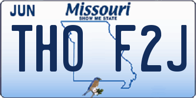 MO license plate TH0F2J