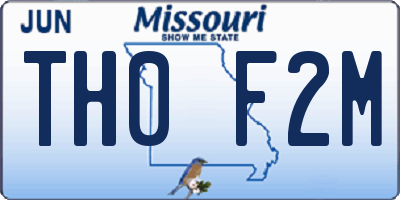 MO license plate TH0F2M