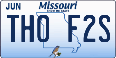 MO license plate TH0F2S