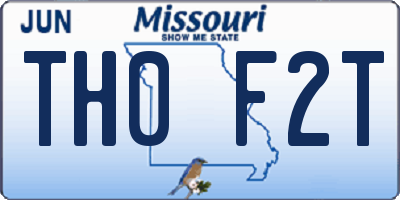 MO license plate TH0F2T