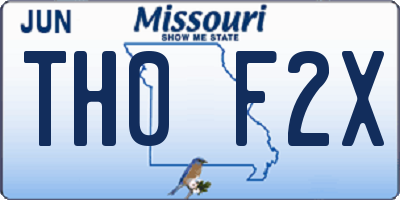 MO license plate TH0F2X