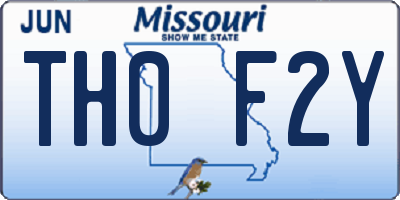 MO license plate TH0F2Y