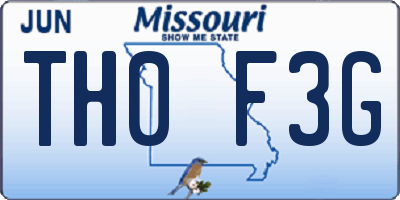 MO license plate TH0F3G