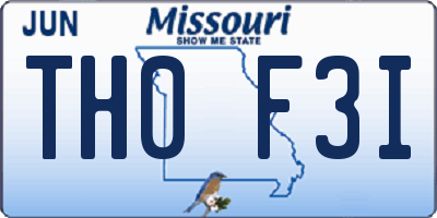 MO license plate TH0F3I