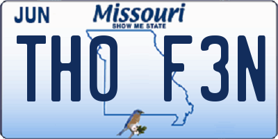 MO license plate TH0F3N
