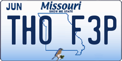 MO license plate TH0F3P