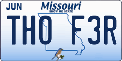MO license plate TH0F3R