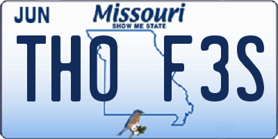 MO license plate TH0F3S