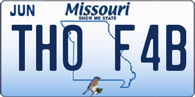 MO license plate TH0F4B