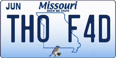MO license plate TH0F4D