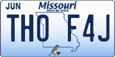 MO license plate TH0F4J
