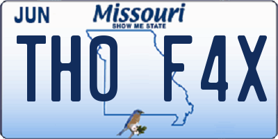 MO license plate TH0F4X