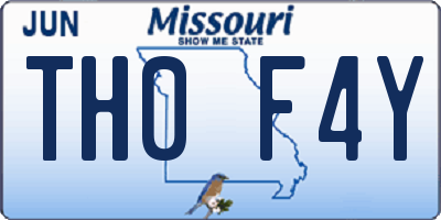 MO license plate TH0F4Y