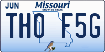 MO license plate TH0F5G