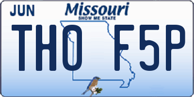 MO license plate TH0F5P