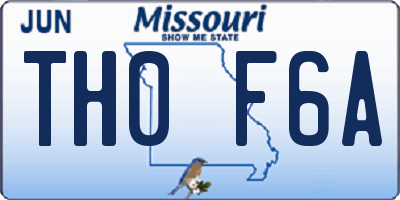 MO license plate TH0F6A