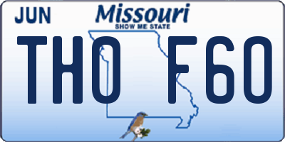 MO license plate TH0F6O