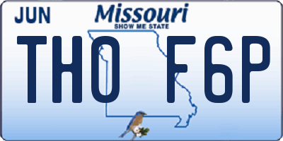 MO license plate TH0F6P