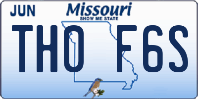MO license plate TH0F6S