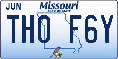 MO license plate TH0F6Y