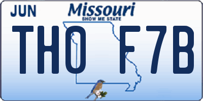 MO license plate TH0F7B