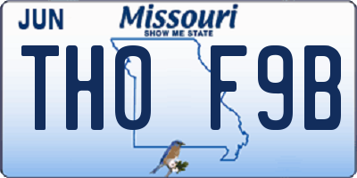 MO license plate TH0F9B