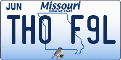 MO license plate TH0F9L