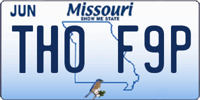 MO license plate TH0F9P