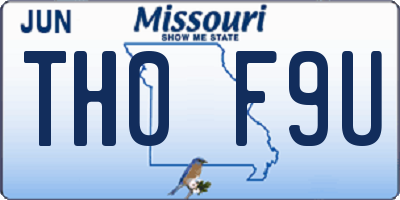 MO license plate TH0F9U