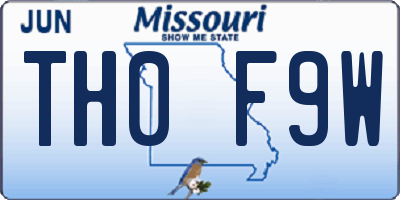MO license plate TH0F9W