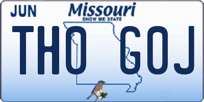 MO license plate TH0G0J