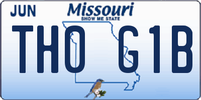 MO license plate TH0G1B