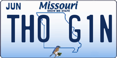 MO license plate TH0G1N